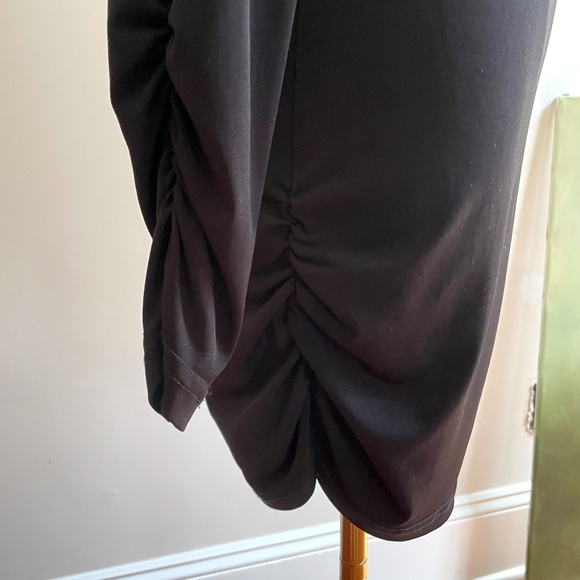 Planet by Lauren G  Mini Dress 1 Tunic Top Stretch Ruched Minimalist Effortless - Picture 7 of 14